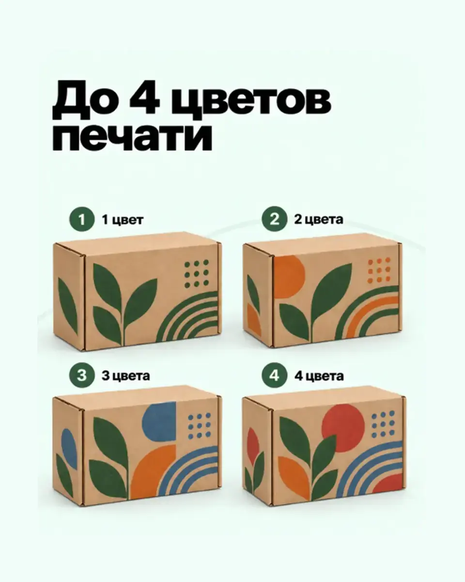 Печать на гофротаре от одного до четырёх цветов
