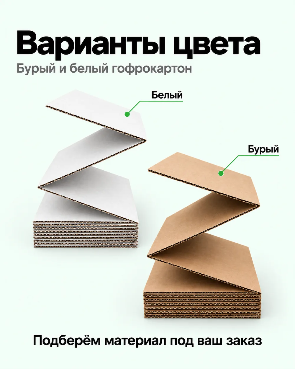 Белый и бурый Гофрокартон-Z